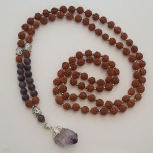 Amethyst Rudraksha Mala
